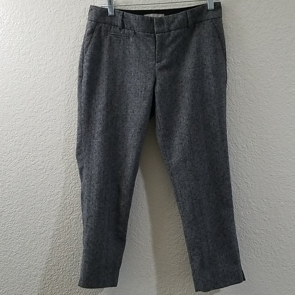 BANANA REPUBLIC'S gray wool dotted pants